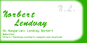 norbert lendvay business card